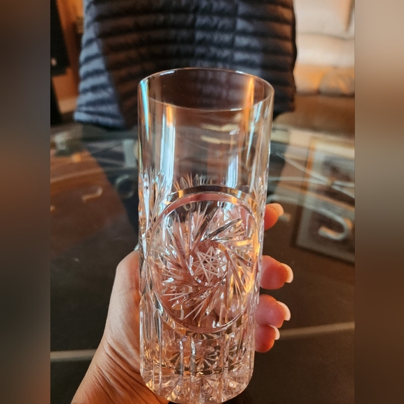 Vintage Crystal Pinwheel Water glass - Picture 1 of 2